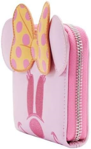 Loungefly Disney Pastel Ghost Minnie Glow in the Dark Women's Zip-Around Wallet, Pink, (WDWA2266)