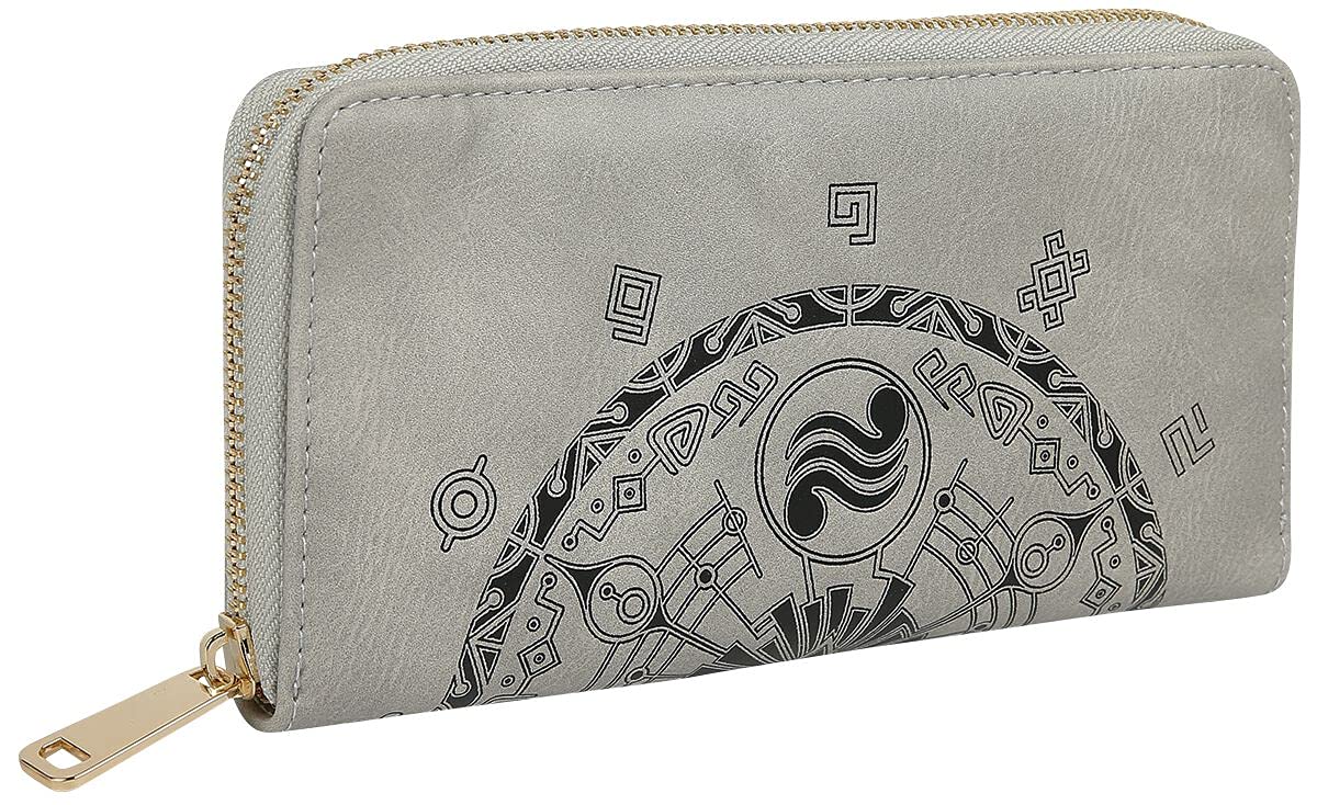 Nintendo Legend Of Zelda Symbols All-Over Print Zip-Around Wallet Purse, Female, Grey (Gw608606Zel)
