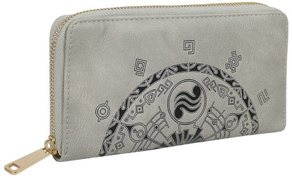 Nintendo Legend Of Zelda Symbols All-Over Print Zip-Around Wallet Purse, Female, Grey (Gw608606Zel)