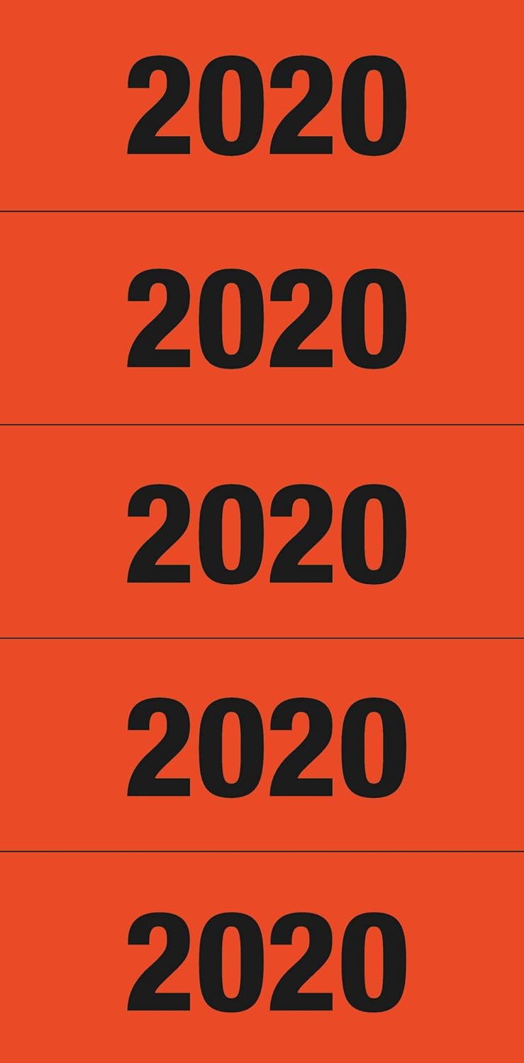 Herma Year Numbers Sticker 2020 (red) 60 x 26 mm 2020