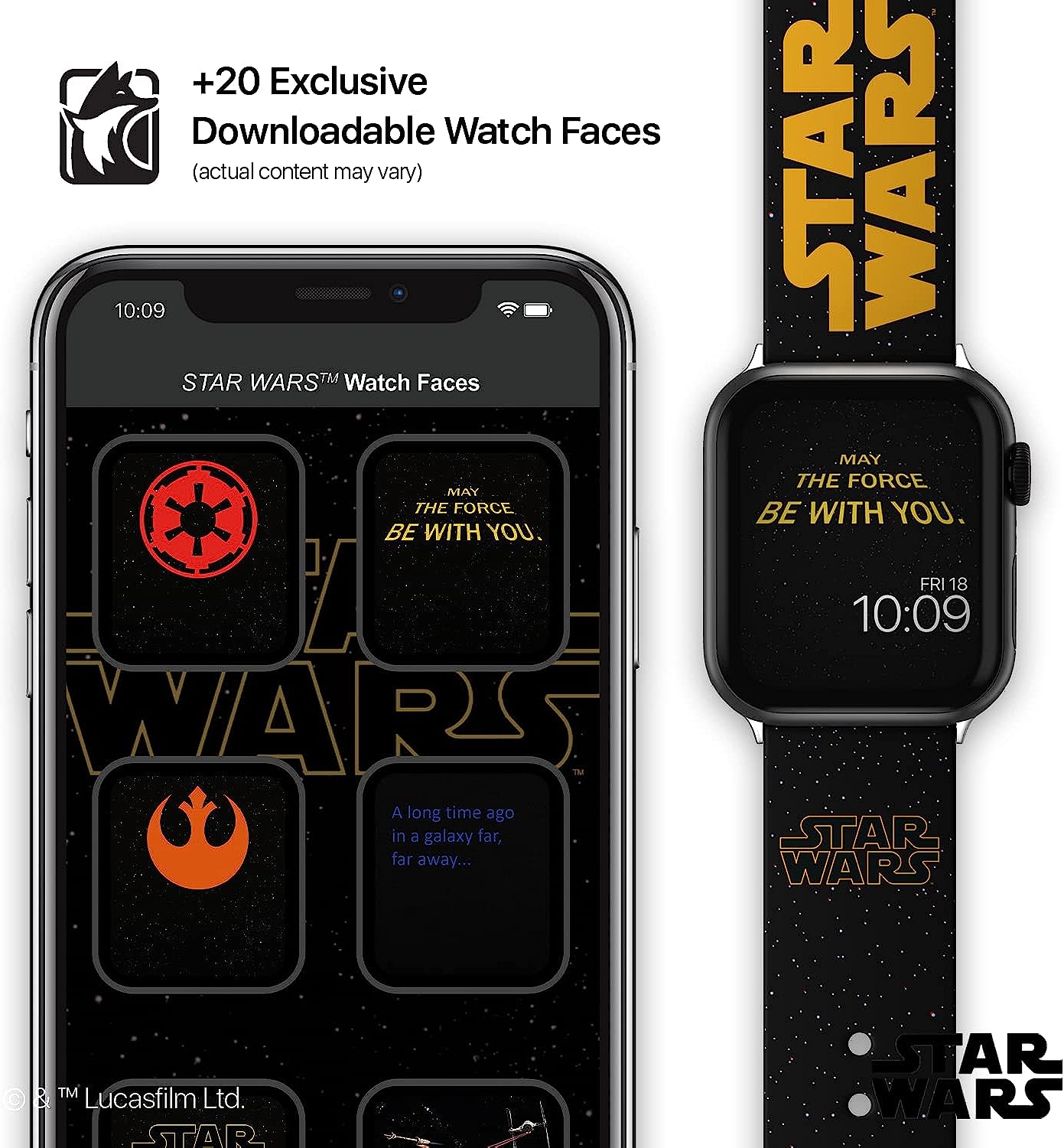 MobyFox Star Wars - Smartwatch Band – Officially Licensed (watch not included) Galactic