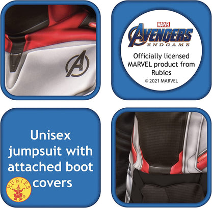 Rubie's Official Marvel Avengers Endgame Team Suit Classic Childs Unisex Costume, Kids Superhero Fancy Dress