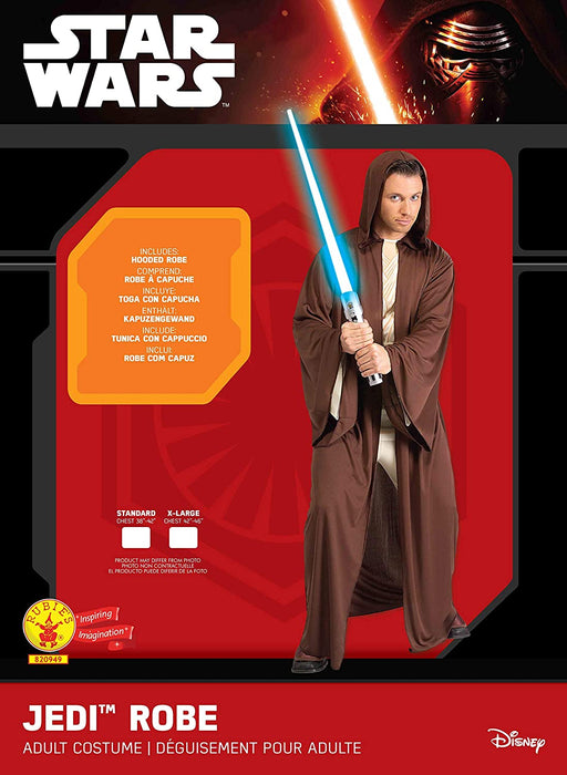 Rubie's Official Disney Star Wars Jedi Hooded Robe Men's Costume, Adult Fancy Dress XL