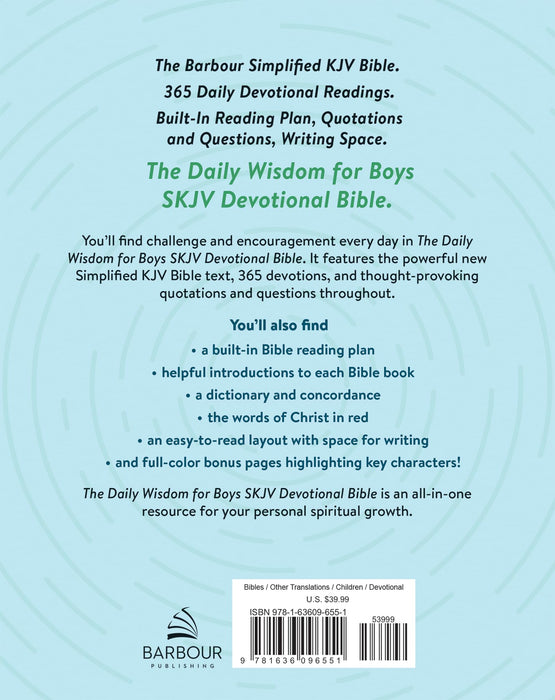 The Daily Wisdom for Boys Skjv Devotional Bible