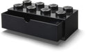 Room Copenhagen, Lego Desk Drawer - Stackable Tabletop Storage - 12.4” x 6.2” x 4.5” - Brick 8, Black (40211733-Parent) Black Brick 8
