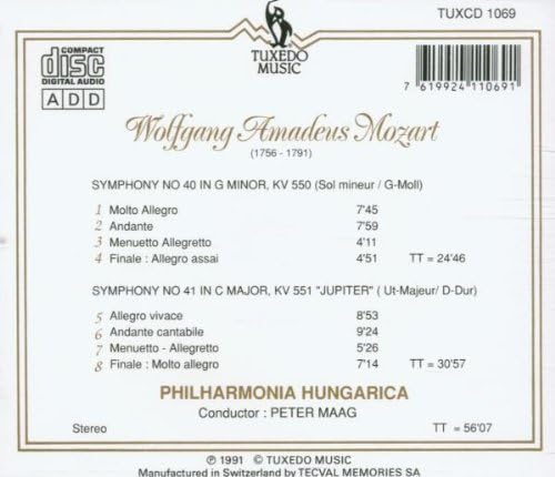 Mozart:Syms No40/41