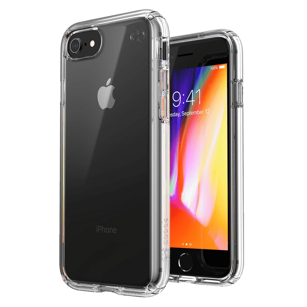 Speck Products Presidio Perfect-Clear iPhone SE (2020)/iPhone 8 Case/iPhone 7 Case, Clear/Clear Transparent