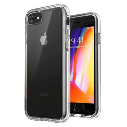 Speck Products Presidio Perfect-Clear iPhone SE (2020)/iPhone 8 Case/iPhone 7 Case, Clear/Clear Transparent
