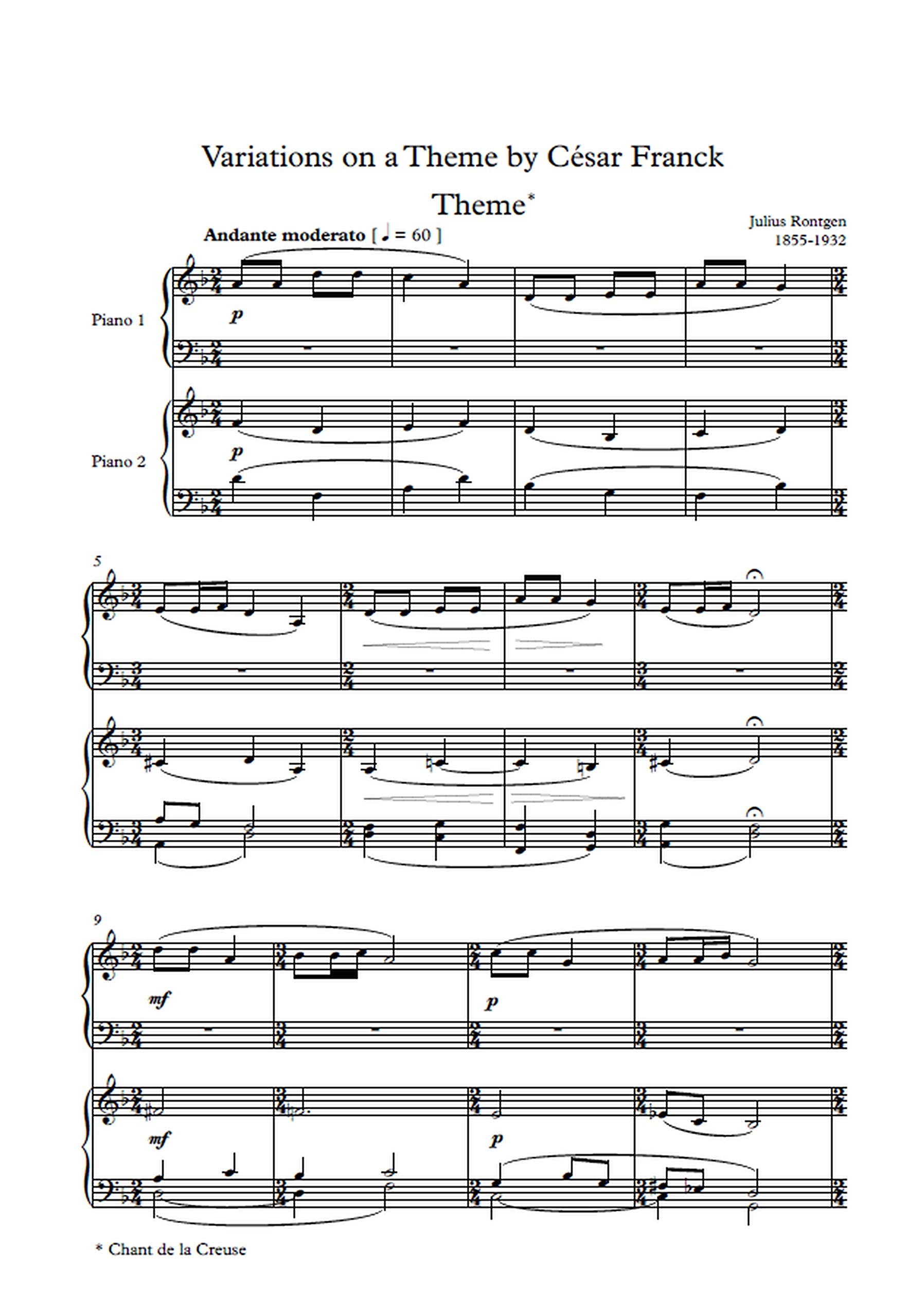 Röntgen: Variations on a Theme by Cesar Franck