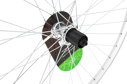 KX Hybrid 700C Singlewall Q/R Cassette Wheel Rim Brake (Rear) - Black