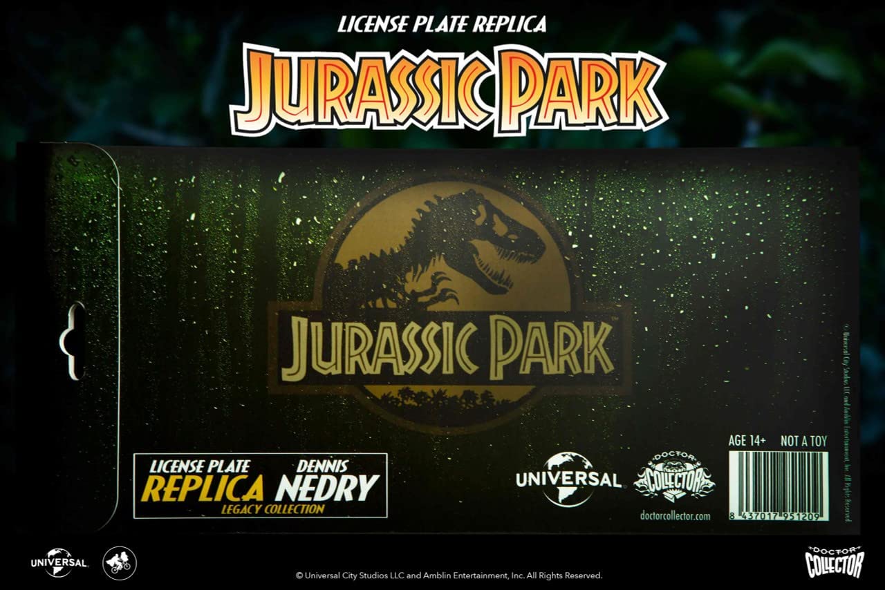 Jurassic Park Replik 1/1 Dennis Nedry Nummernschil