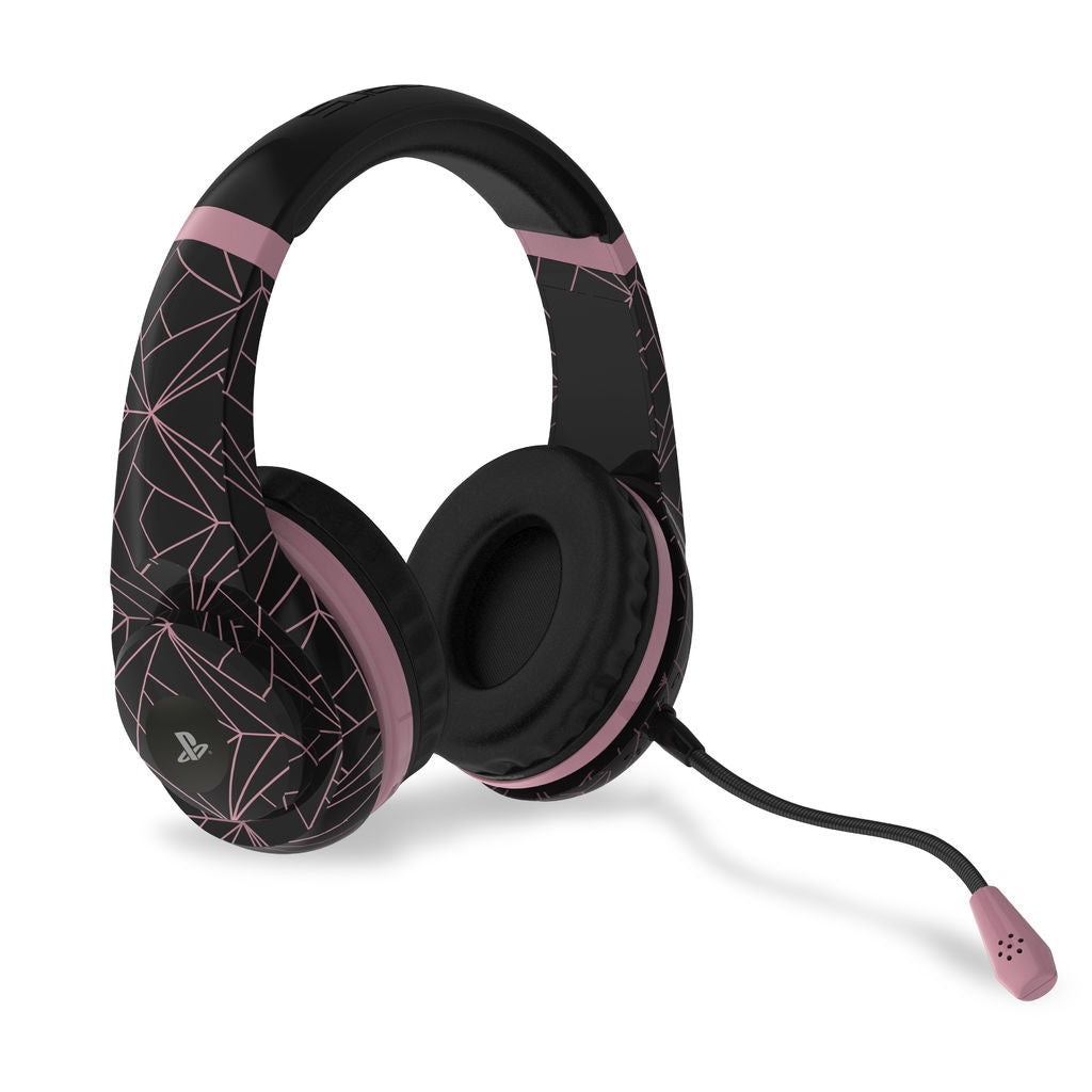 4Gamers Ps4 Stereo Gaming Headset Rose Gold Edition - Abstract Black