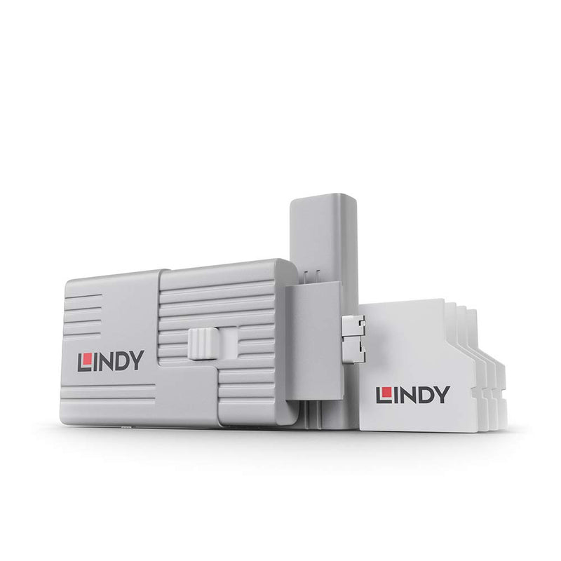 LINDY SD Port Blockers - Pack of 4 with 1 Key Pack Of 4 With Key