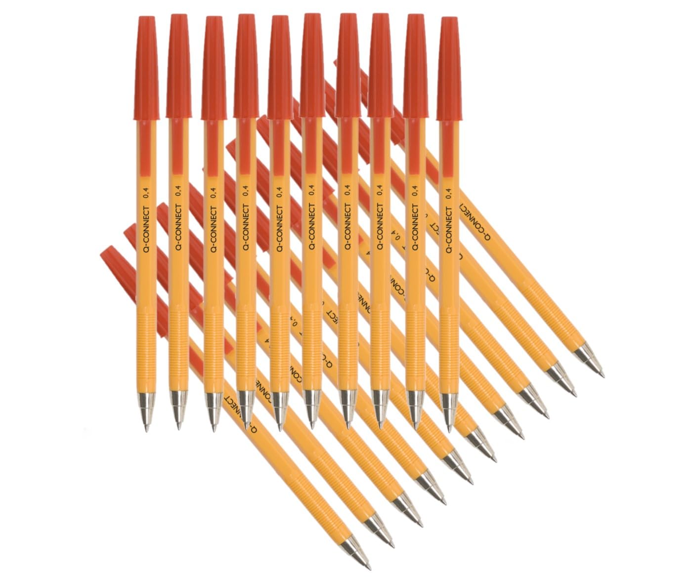 Q-Connect Ballpoint Pen Fine Red (Pack of 20) 0.4 ballpoint Red