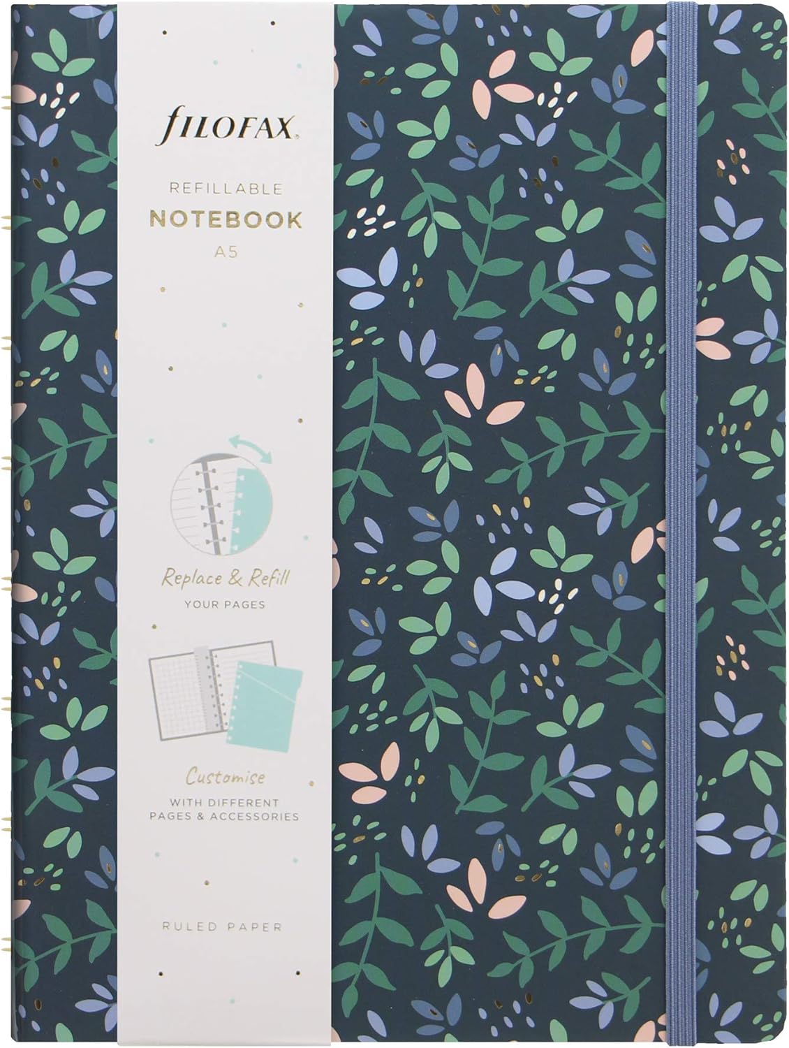 Filofax Garden A5 Refillable Notebook Dusk