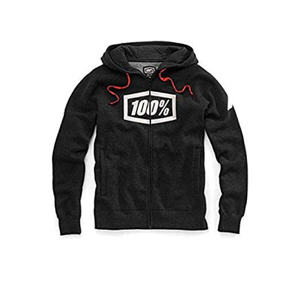 100% Syndicate Zip Hoodie Black Heather / White M