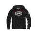 100% Syndicate Zip Hoodie Black Heather / White L