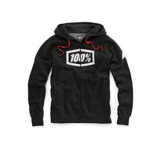 100% Syndicate Zip Hoodie Black Heather / White L