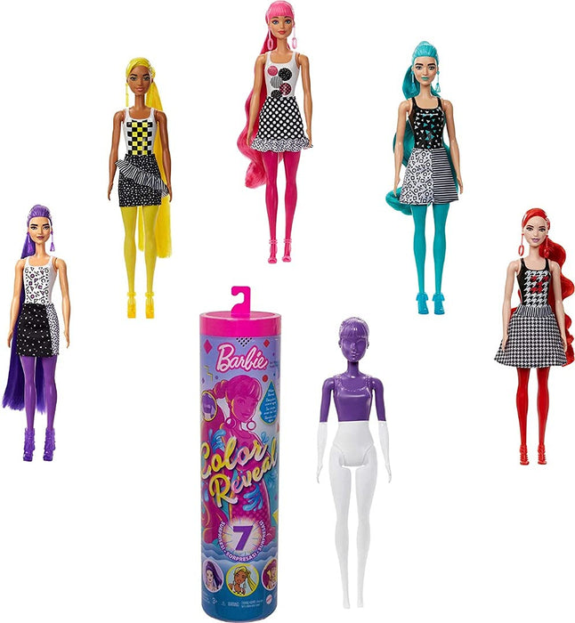 Mattel - Barbie Color Reveal - Color Block ( Wave 2 ) ( 7 Surprises )