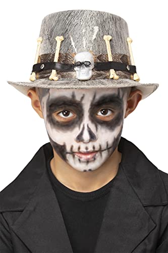 Smiffys Kids Grey Voodoo Distressed Top Hat