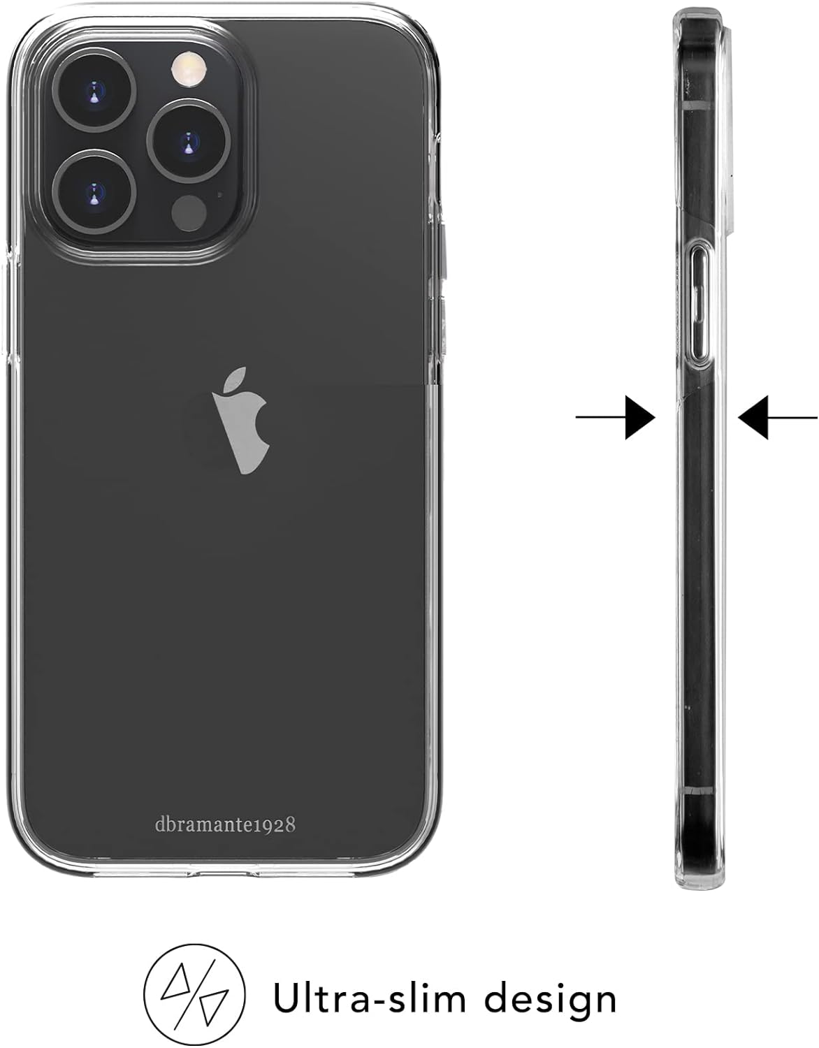 dbramante1928 Iceland - Compatible with iPhone 12/12 Pro - Made from 100% recycled plastic - All-around, slim, snap-on, impact protection case - Clear