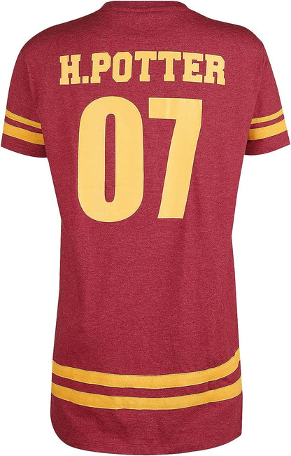 Harry Potter Ladies Oversize T-Shirt Team Gryffindor Seeker red S Red