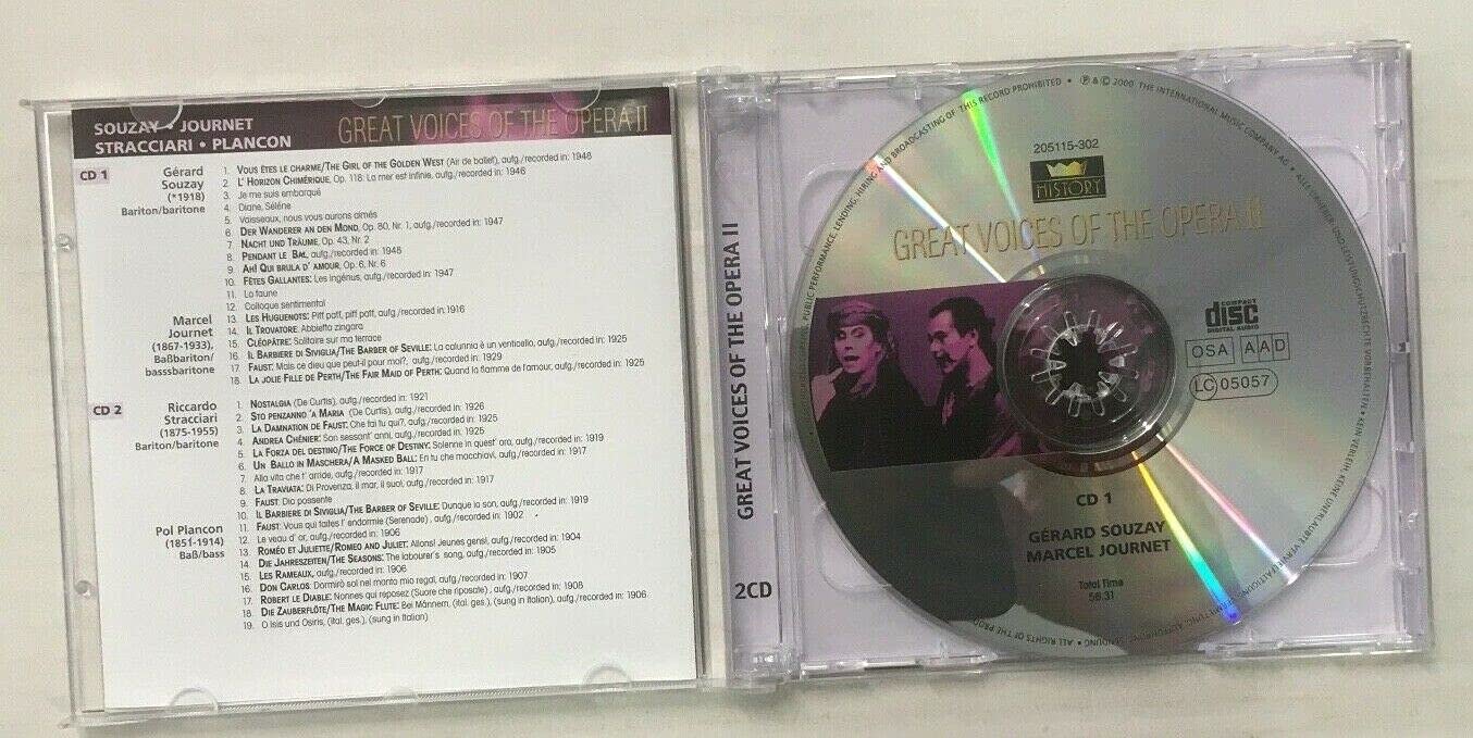 Great Voices of the Opera II - Souzay - Journet - Stracciari - Plancon