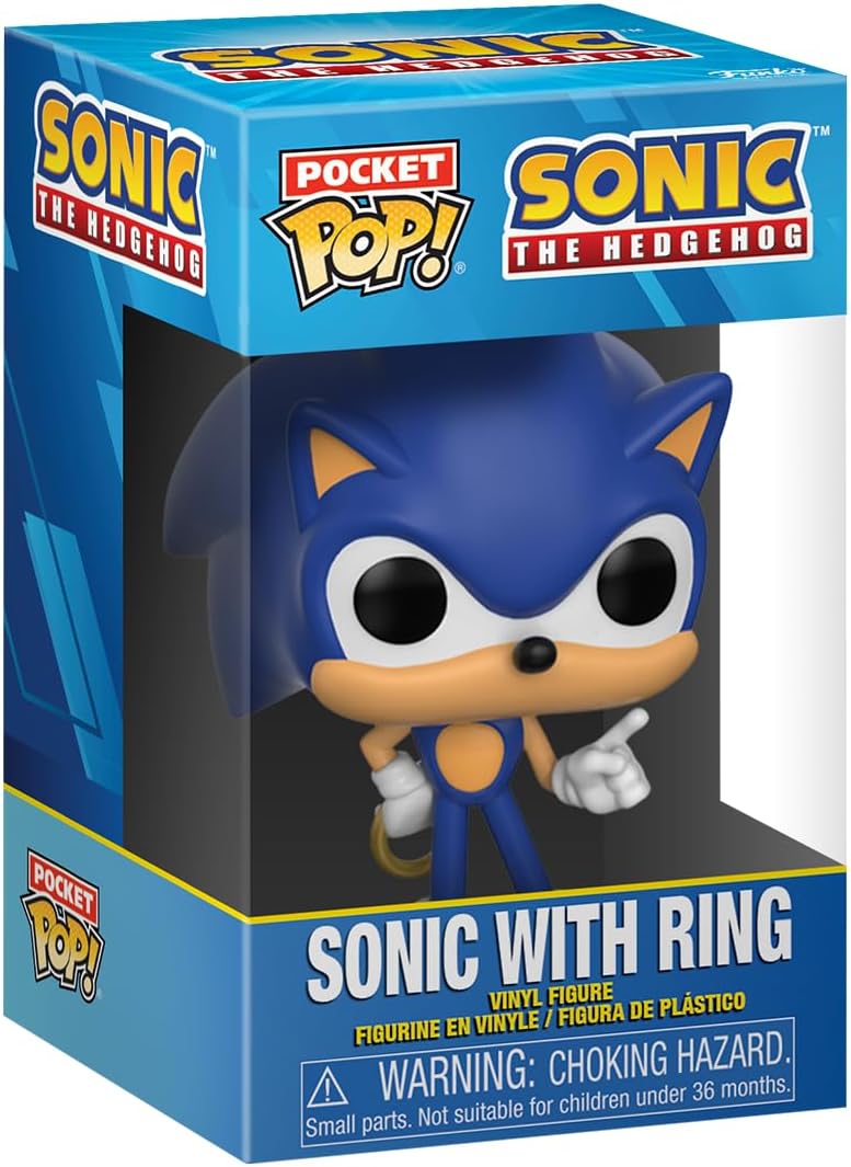 Funko Pocket POP! & Tee: Sonic - for Children and Kids - Flocked - Small - (S) - Sonic the Hedgehog - T-Shirt - Clothes With Collectable Vinyl Minifigure - Gift Idea - Toys and Short Sleeve Top