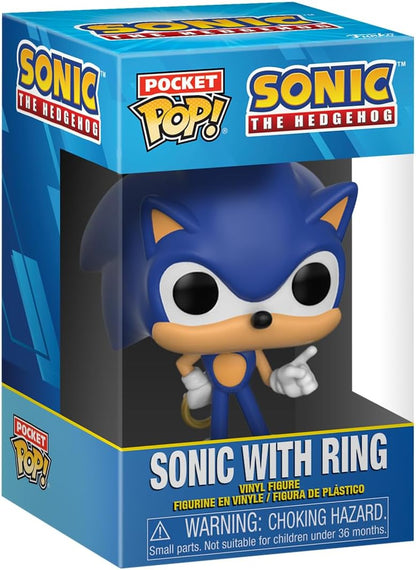 Funko Pocket POP! & Tee: Sonic - for Children and Kids - Flocked - Small - (S) - Sonic the Hedgehog - T-Shirt - Clothes With Collectable Vinyl Minifigure - Gift Idea - Toys and Short Sleeve Top