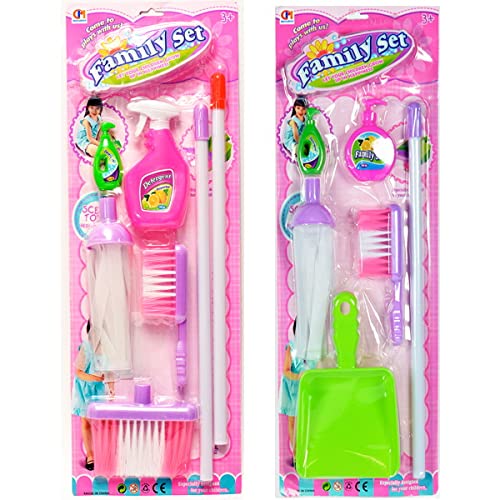 Ginmar: Femmina - (358B) - Set Pulizia C/ Scopa , Mocio Ed Acc, Ass.