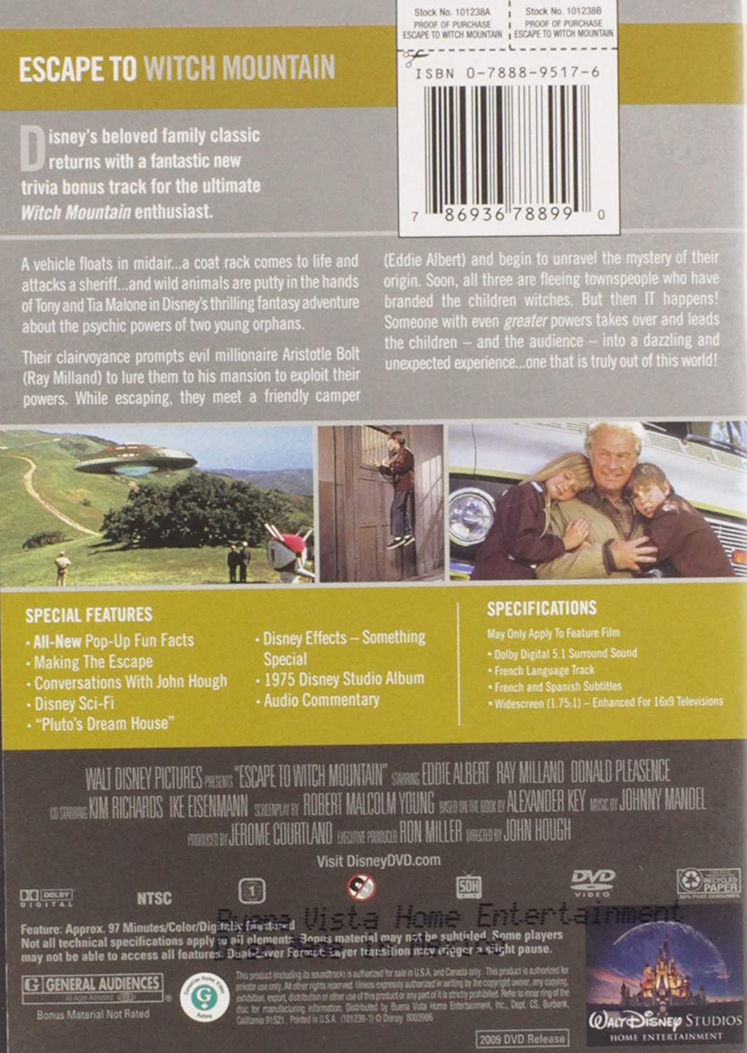 Escape to Witch Mountain (DVD) (1975) (US Import) (NTSC)