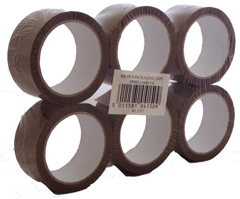 Buff Packaging Tape 48Mmx66M Pk6
