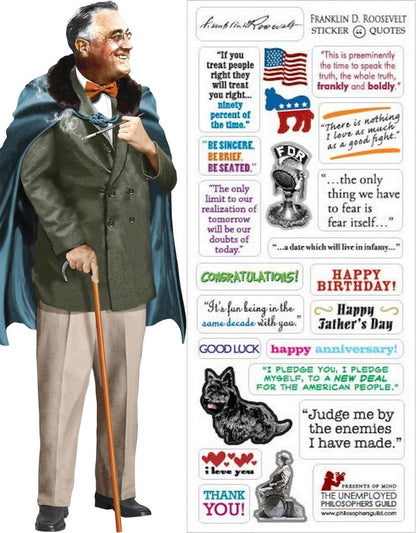 Fdr Quotable Notable - Greeting Card And Sticker Sheet - [Dutch Import]
