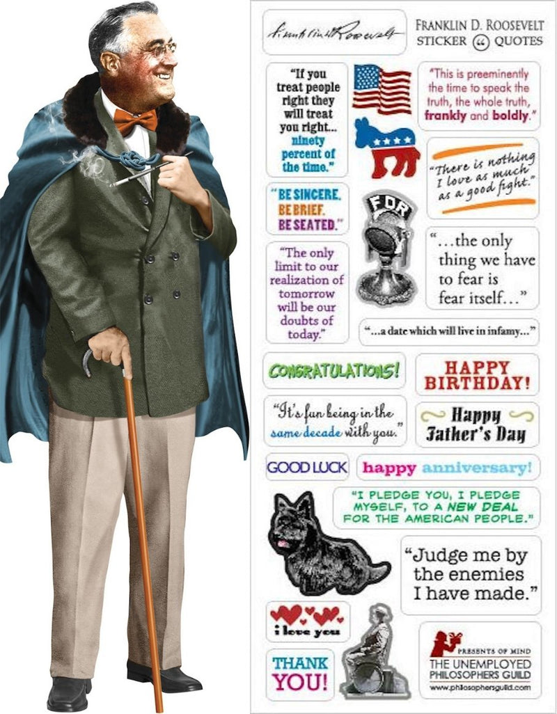 Fdr Quotable Notable - Greeting Card And Sticker Sheet - [Dutch Import]