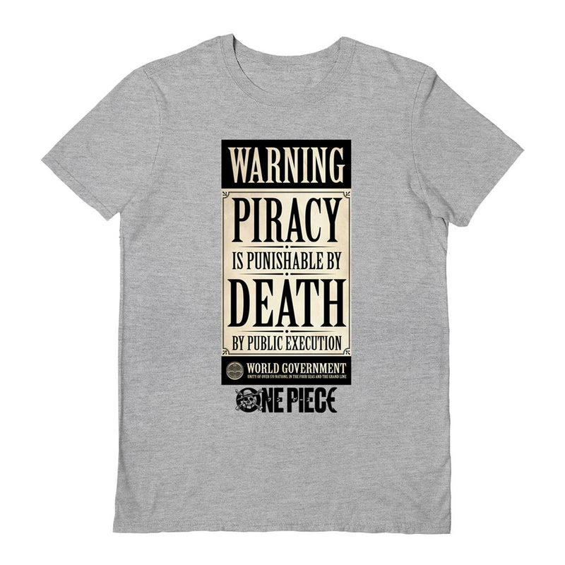 ONE PIECE (LIVE ACTION WARNING) GREY UNISEX T-SHIRT