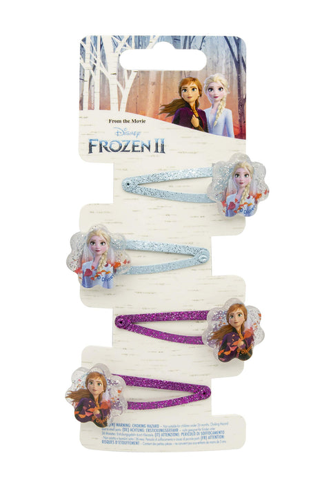 Disney Frozen II 4 Hairclips On Backercard, 5 x 15 cm