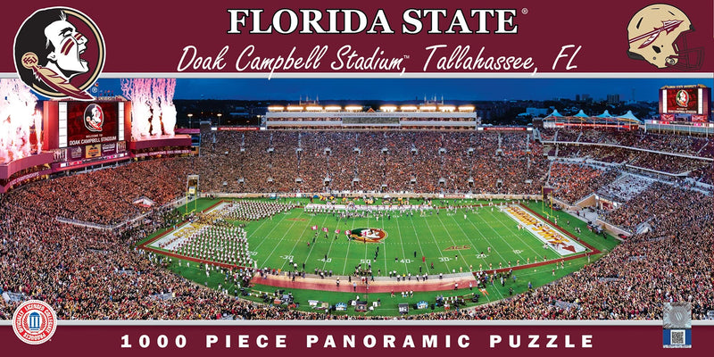 MasterPieces Florida State Seminoles 1000PC Panoramic Puzzle Florida State Seminoles Standard Packaging