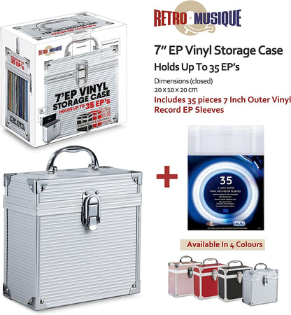 ALUMINIUM 7 INCH VINYL RECORD CASE-MUSIC PROTECTION
