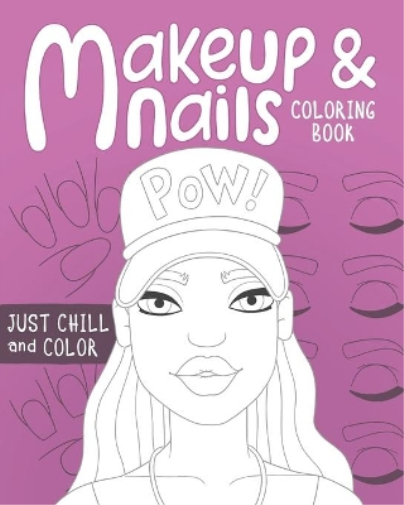 Makeup and Nails Coloring Book