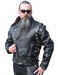 Markhorwear Men's Motorcycle Leather Jacket Cafe Racer Vented Back Armored Back Moto Vintage Scooter Jacket XX-Large Black