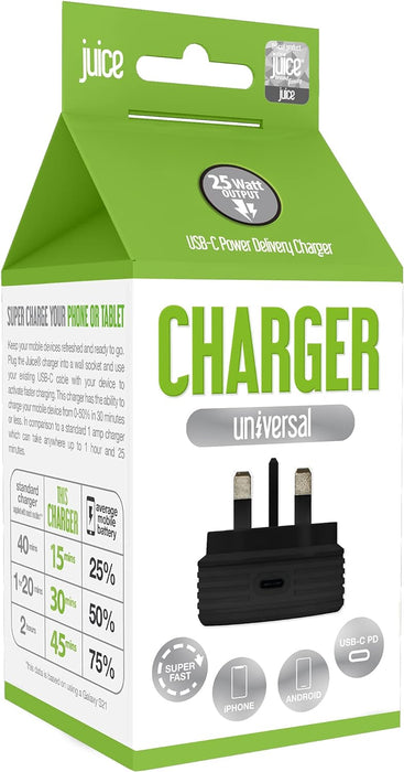 Juice Mains Pd Plug 25W Usb C Port