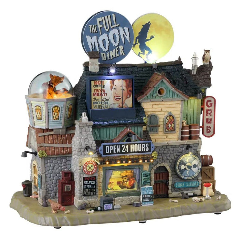 Lemax - Spooky Town - Sights & Sounds: The Full Moon Diner - (35012-UK) /Xmas