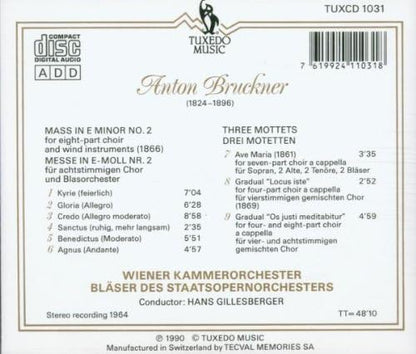 Bruckner - Mass in E minor; (3) Motets