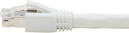 Eaton Cat8 Snagless Ethernet Cable, 25G/40G Certified Network Patch Cable, 22 AWG S/FTP, PoE, White, 6 Feet / 1.8 Meters (N272-006-WH) 6 ft
