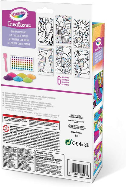 CRAYOLA 04-1175 Creations Colour Sand Poster Set for Creative Activity and Gift for Girls Age 8+ Color Set with Sand
