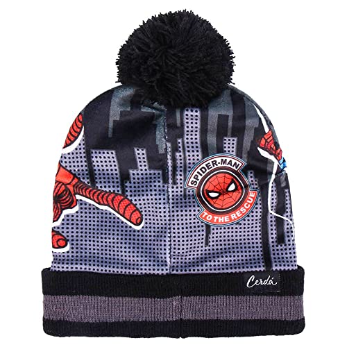 Spiderman - Set Pompon Beanie + Gloves + Neckwarm