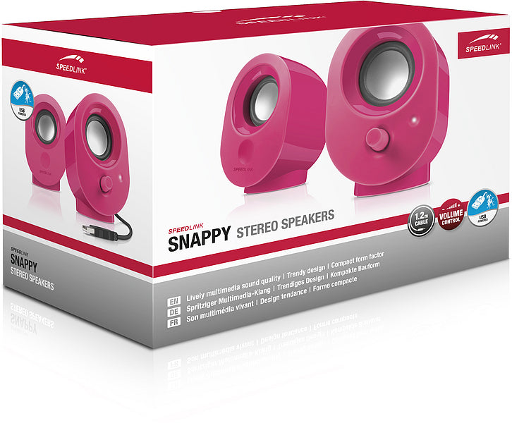 SPEEDLINK SNAPPY Pink Wired 4 W