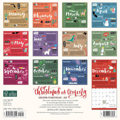 Christmas Is Coming 2024 12 X 12 Wall Calendar