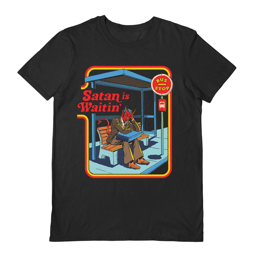 STEVEN RHODES (SATAN IS WAITIN`) BLACK UNISEX T-SHIRT EXTRA EXTRA LARGE