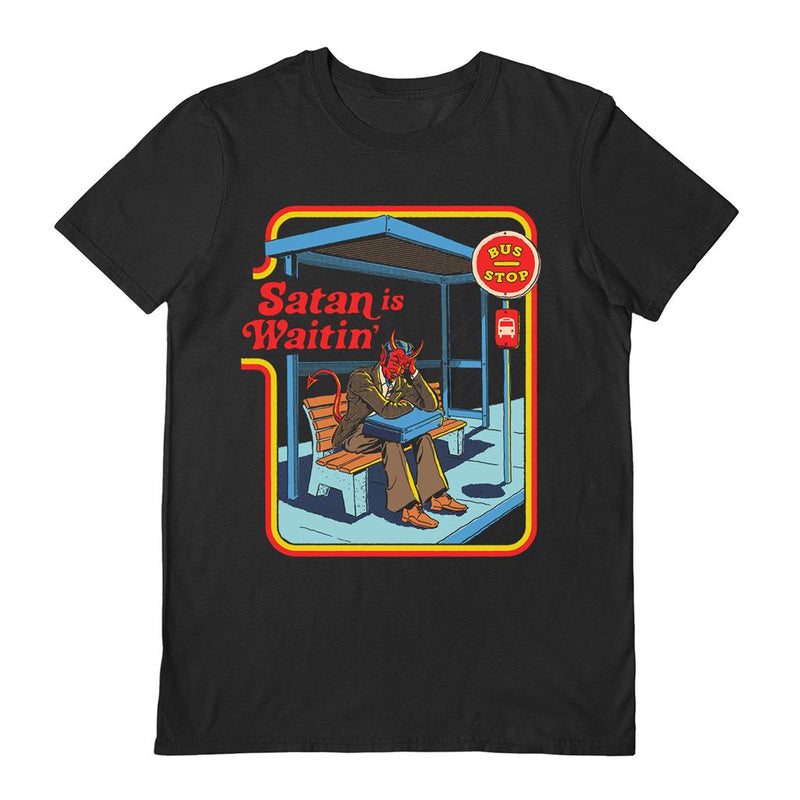 STEVEN RHODES (SATAN IS WAITIN`) BLACK UNISEX T-SHIRT EXTRA EXTRA LARGE
